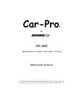 Auto Page CPX-3600 Automobile Alarm User Manual