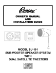 Audiovox NAV101 Speaker User Manual