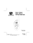 Audiovox FR5312 Two-Way Radio User Manual