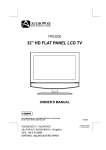 Audiovox FPE2608 Flat Panel Television User Manual