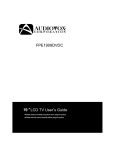Audiovox FPE1909DVDC Flat Panel Television User Manual