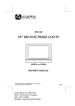 Audiovox FPE1907 Flat Panel Television User Manual