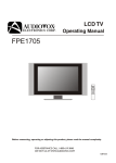 Audiovox FPE1705 Flat Panel Television User Manual