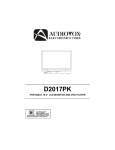 Audiovox D2017PK Portable DVD Player User Manual