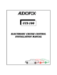 Audiovox CCS-100 Automobile Accessories User Manual