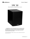 AudioSource Powered Subwoofer with Built-in Stereo Crossover Speaker System User Manual