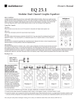 AudioSource EQ 25.1 Stereo Equalizer User Manual