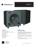 AudioSource AudioSource Home Audio Powered Subwoofer Speaker System User Manual