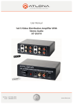 Atlona AT-SAV14 Car Amplifier User Manual