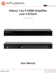 Atlona AT-HD19SS Car Amplifier User Manual