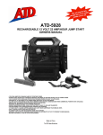 ATD Tools atd-5928 Automobile Battery Charger User Manual