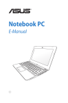 Asus 1005HAB-NOOS Laptop User Manual