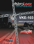 AstroStart VKE-103 Automobile Electronics User Manual