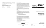 AstroStart RS-20X Remote Starter User Manual