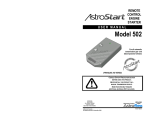 AstroStart 502 Remote Starter User Manual
