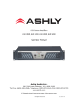 Ashly KLR 2000 Car Amplifier User Manual
