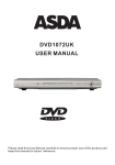 Asda DVD1072UK DVD Player User Manual