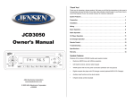 ASA Electronics JCD3050 Stereo System User Manual