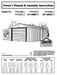 Arrow Storage Products 697.68887 Outdoor Storage User Manual