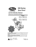 Ariens 920013 COMPACT 22 LE Snow Blower User Manual