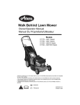 Ariens 911194 Lawn Mower User Manual