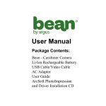 Argus Camera Bean - Carabiner Digital Camera User Manual