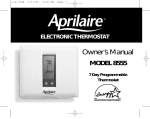 Aprilaire 8555 Thermostat User Manual
