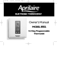 Aprilaire 8551 Thermostat User Manual
