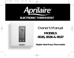 Aprilaire 8535 Thermostat User Manual