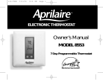 Aprilaire 8533 Thermostat User Manual