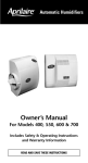 Aprilaire 550 Humidifier User Manual