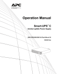 APC SBP20KRMT4U Switch User Manual