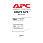 APC 600 Power Supply User Manual