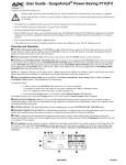 APC 01/2010990-3647B Surge Protector User Manual