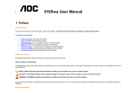 AOC 916SWA Computer Monitor User Manual