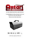 Antari Lighting and Effects HZ-300 Automobile Accessories User Manual