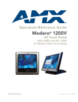 AMX NXT-1200V Computer Monitor User Manual