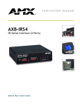 AMX AXB-IRS4 Network Card User Manual