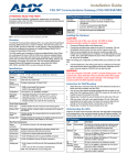 AMX 544/580 Network Card User Manual