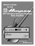 Ampeg Gene Simmons Punisher Bass Amplifier Musical Instrument Amplifier User Manual