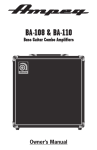 Ampeg BA-108 Musical Instrument Amplifier User Manual