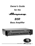 Ampeg B5R Musical Instrument Amplifier User Manual