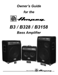 Ampeg B3158 Musical Instrument Amplifier User Manual