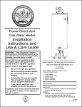 American Water Heater 50-60K BTU Water Heater User Manual