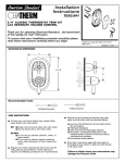 American Standard T050.541 Thermostat User Manual