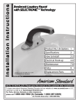 American Standard M962449-YYY0A Indoor Furnishings User Manual