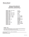 American Standard 2422LA Hot Tub User Manual