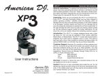 American DJ XP3 DJ Equipment User Manual
