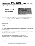 American DJ XDM-352 DJ Equipment User Manual