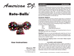American DJ Roto-Balls DJ Equipment User Manual